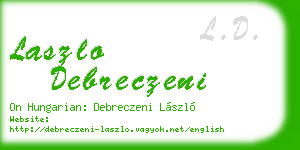 laszlo debreczeni business card
